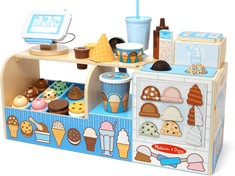 משחק דמיון מעץ דגם דוכן גלידה גדול דגם Cool Scoops Ice Creamery Play Food Toy